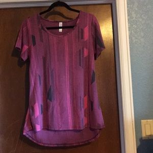 Lularoe Classic T medium pink and black